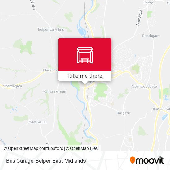 Bus Garage, Belper map