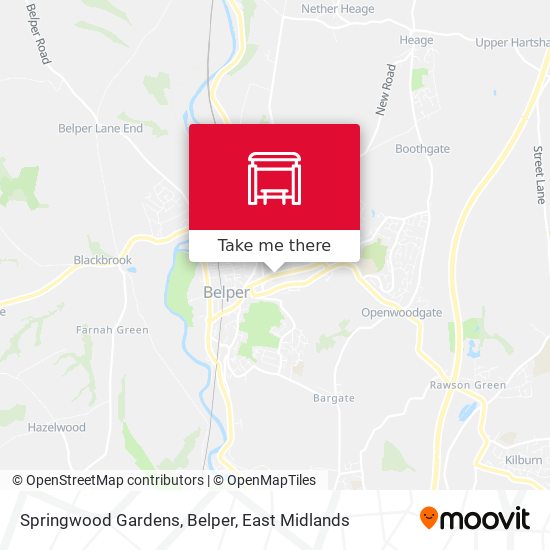 Springwood Gardens, Belper map