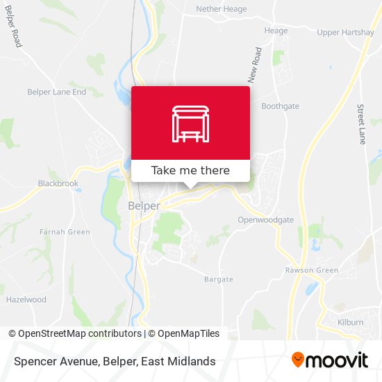 Spencer Avenue, Belper map