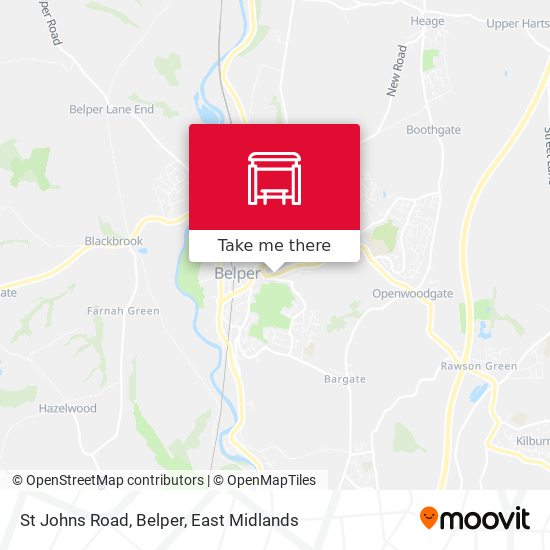 St Johns Road, Belper map