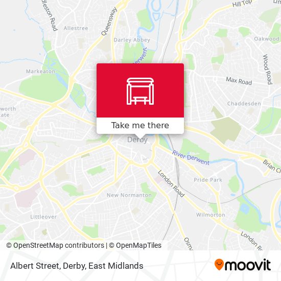 Albert Street, Derby map