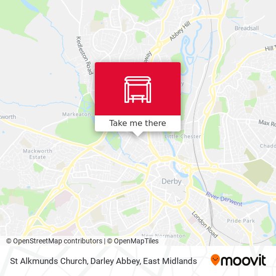 St Alkmunds Church, Darley Abbey map