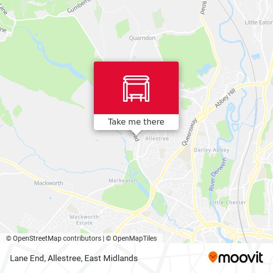 Lane End, Allestree map