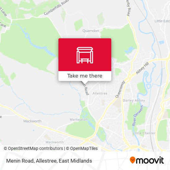 Menin Road, Allestree map
