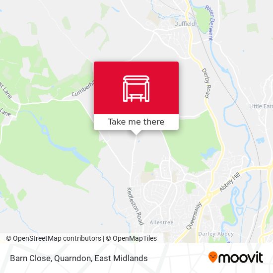 Barn Close, Quarndon map