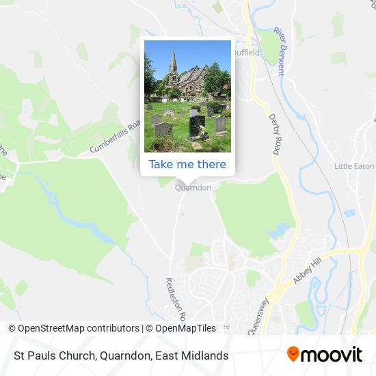 St Pauls Church, Quarndon map