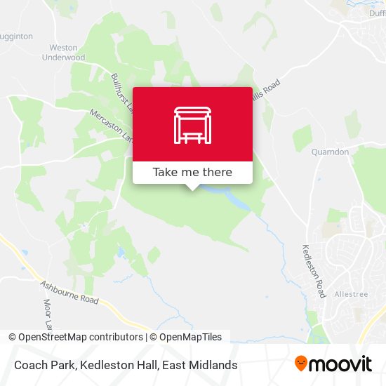 Coach Park, Kedleston Hall map
