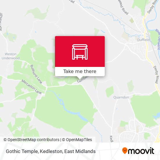 Gothic Temple, Kedleston map