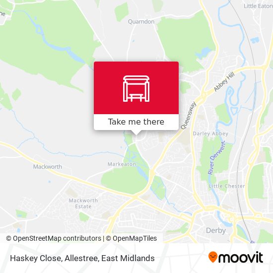 Haskey Close, Allestree map