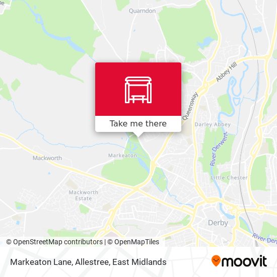 Markeaton Lane, Allestree map