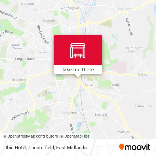 Ibis Hotel, Chesterfield map