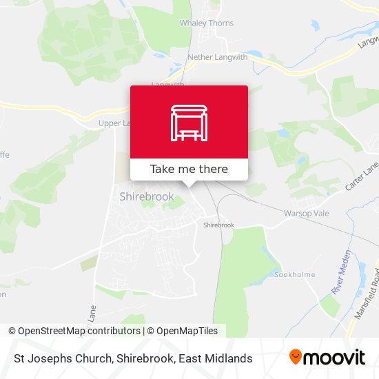St Josephs Church, Shirebrook map