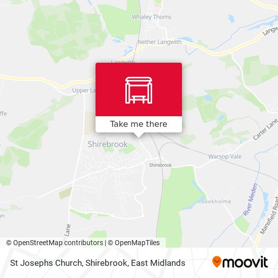 St Josephs Church, Shirebrook map
