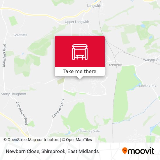 Newbarn Close, Shirebrook map