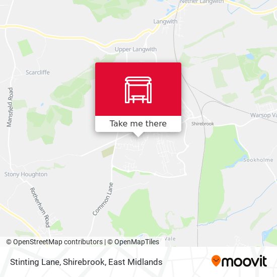 Stinting Lane, Shirebrook map