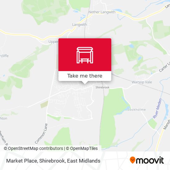 Market Place, Shirebrook map