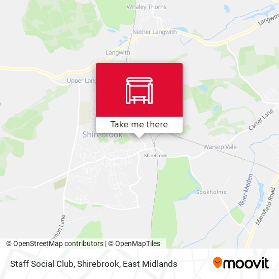 Staff Social Club, Shirebrook map