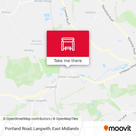 Portland Road, Langwith map