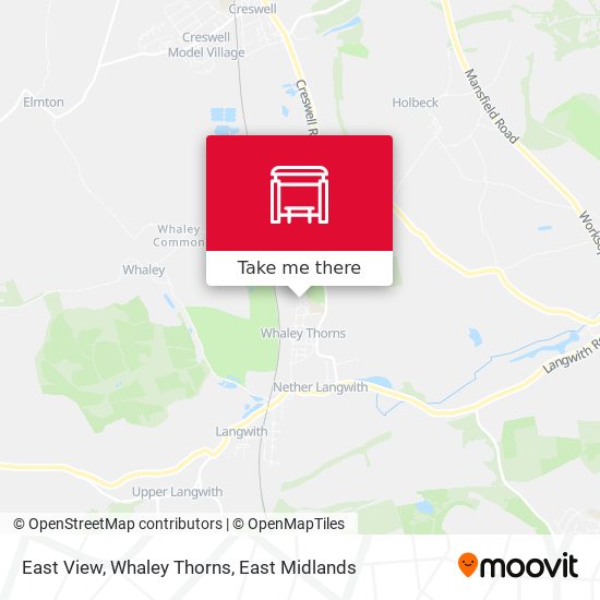 East View, Whaley Thorns map