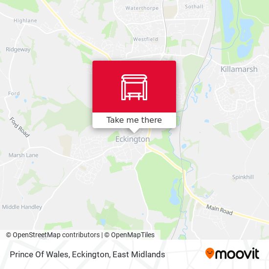 Prince Of Wales, Eckington map
