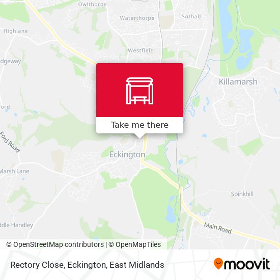 Rectory Close, Eckington map