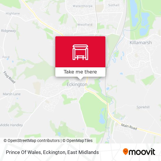 Prince Of Wales, Eckington map