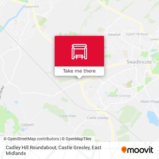 Cadley Hill Roundabout, Castle Gresley map