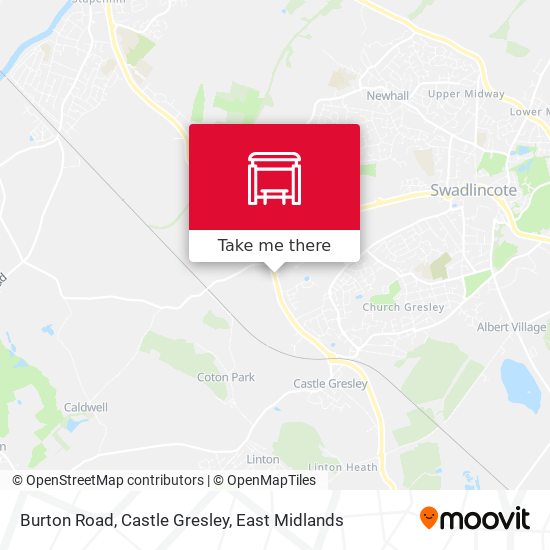 Burton Road, Castle Gresley map