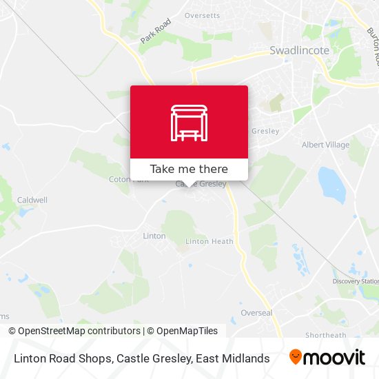 Linton Road Shops, Castle Gresley map