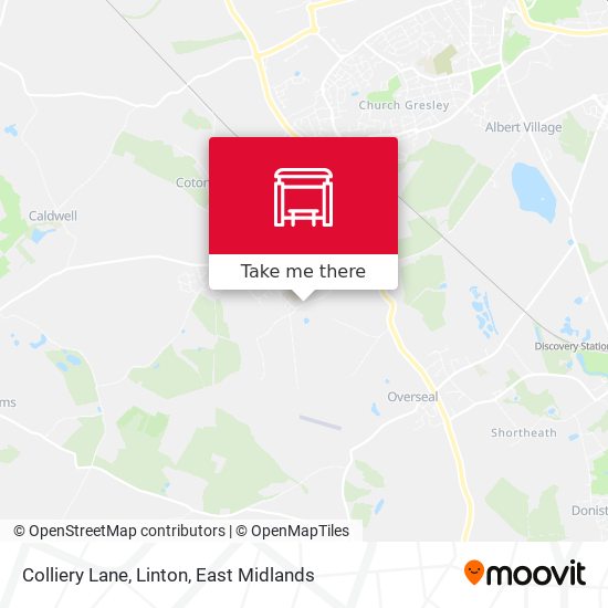 Colliery Lane, Linton map