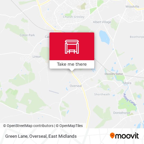 Green Lane, Overseal map