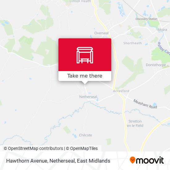 Hawthorn Avenue, Netherseal map