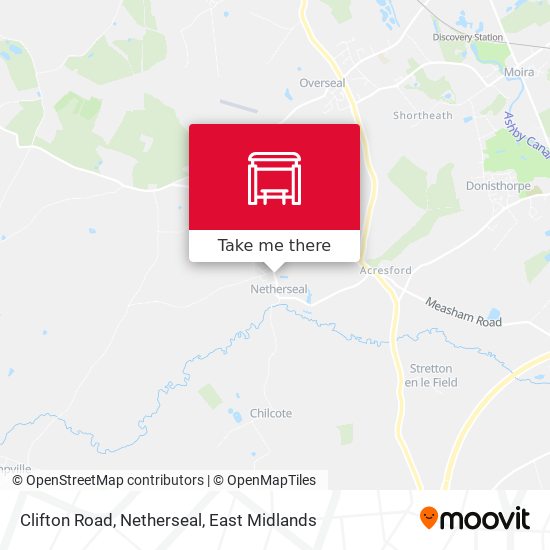 Clifton Road, Netherseal map
