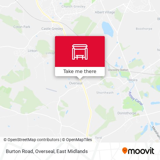 Burton Road, Overseal map