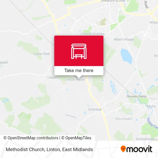 Methodist Church, Linton map