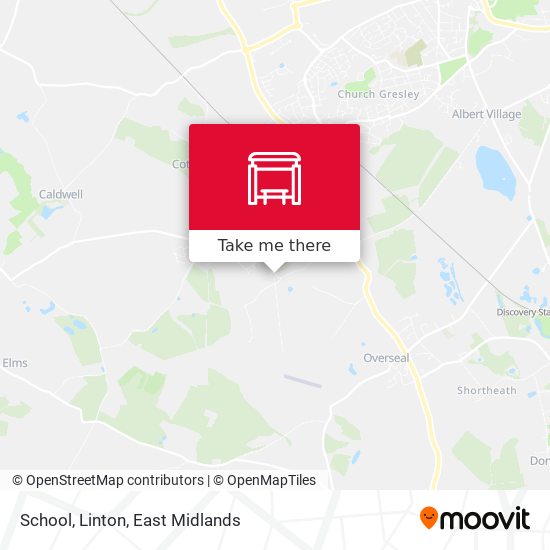 School, Linton map