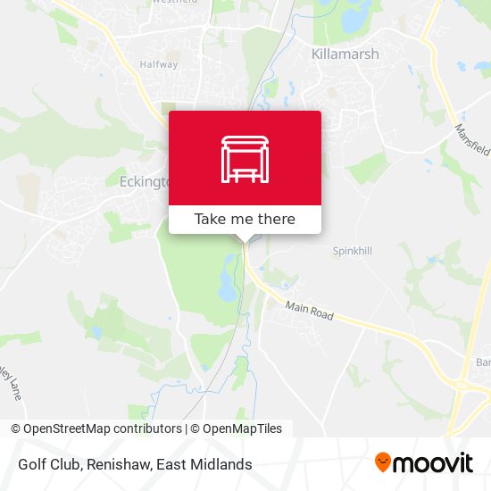 Golf Club, Renishaw map