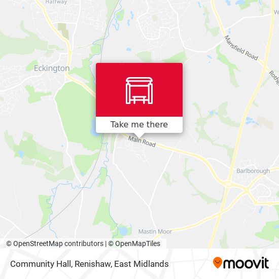 Community Hall, Renishaw map