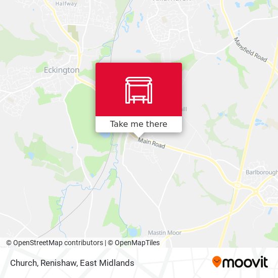 Church, Renishaw map