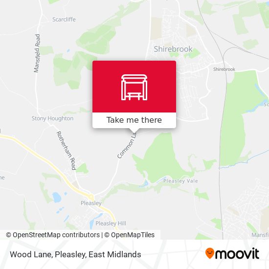 Wood Lane, Pleasley map