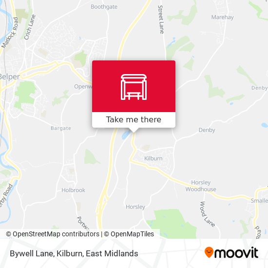 Bywell Lane, Kilburn map