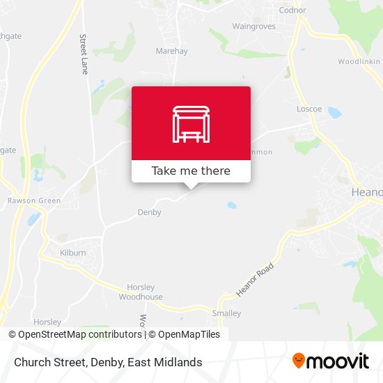 Church Street, Denby map