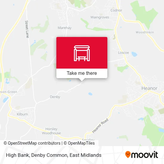 High Bank, Denby Common map