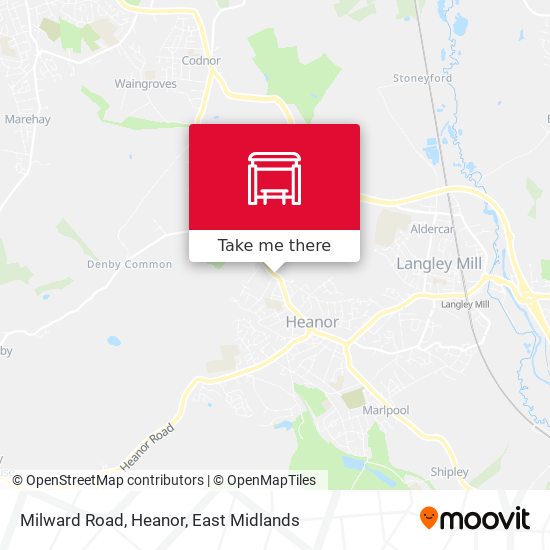Milward Road, Heanor map