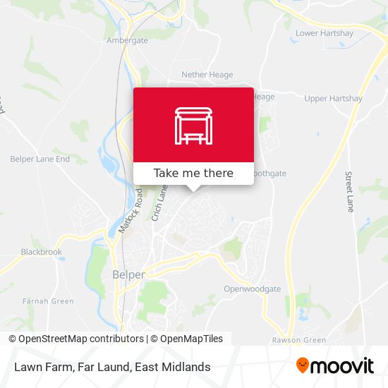 Lawn Farm, Far Laund map