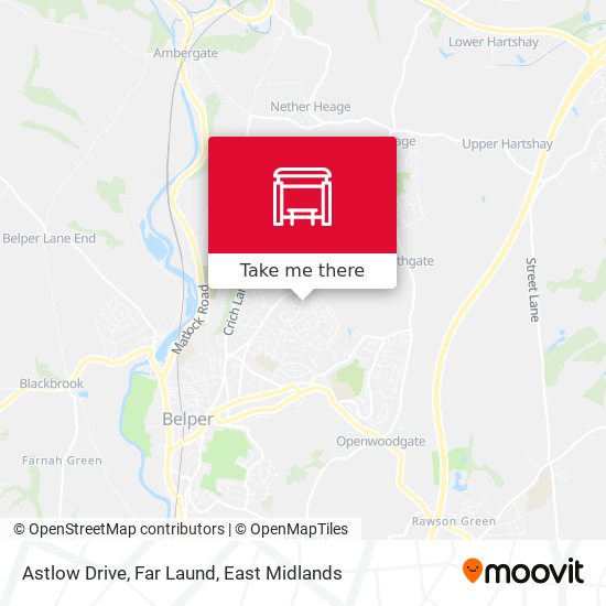 Astlow Drive, Far Laund map