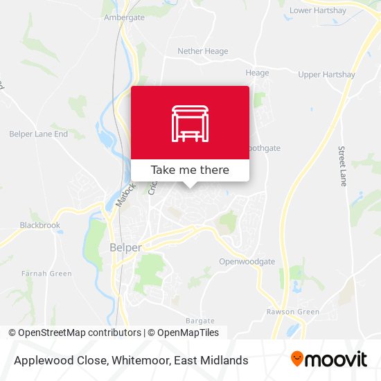 Applewood Close, Whitemoor map