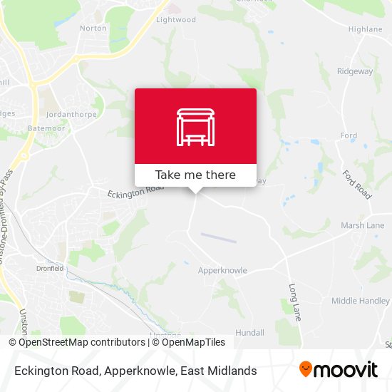 Eckington Road, Apperknowle map
