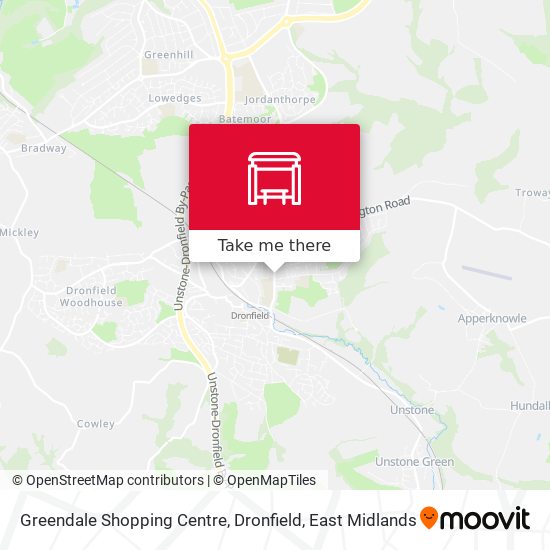 Greendale Shopping Centre, Dronfield map