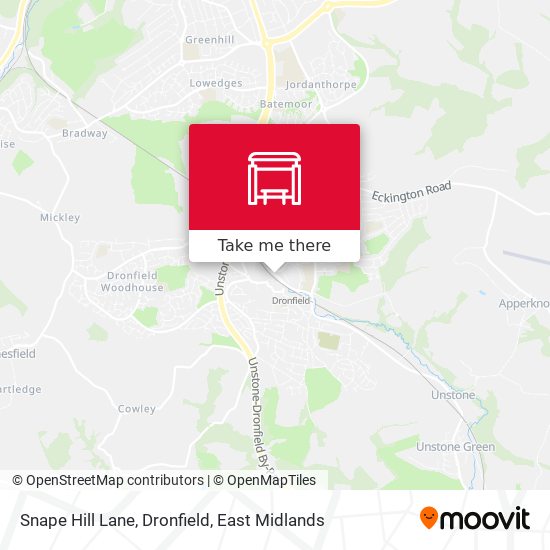 Snape Hill Lane, Dronfield map